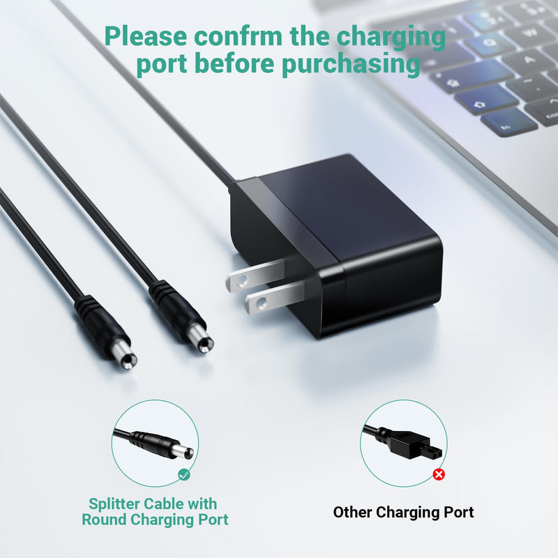 for Mini Educator Charger Dual Lead Charger Compatible with Educator 300 and 400 Series Training Collars E Collar Remote Dog Training Collar Replacement Power Supply Adapter Cord - PawsPlanet Australia