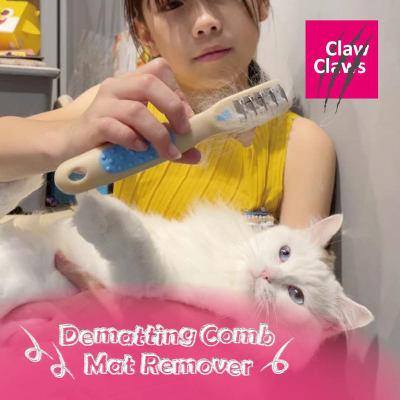 Dog and Cat Grooming Dematting Comb - Knot Remover for Long-Haired and Short-Haired Pets, Ideal for Cats, Dogs, and Rabbits - Durable and Ergonomic Design - PawsPlanet Australia