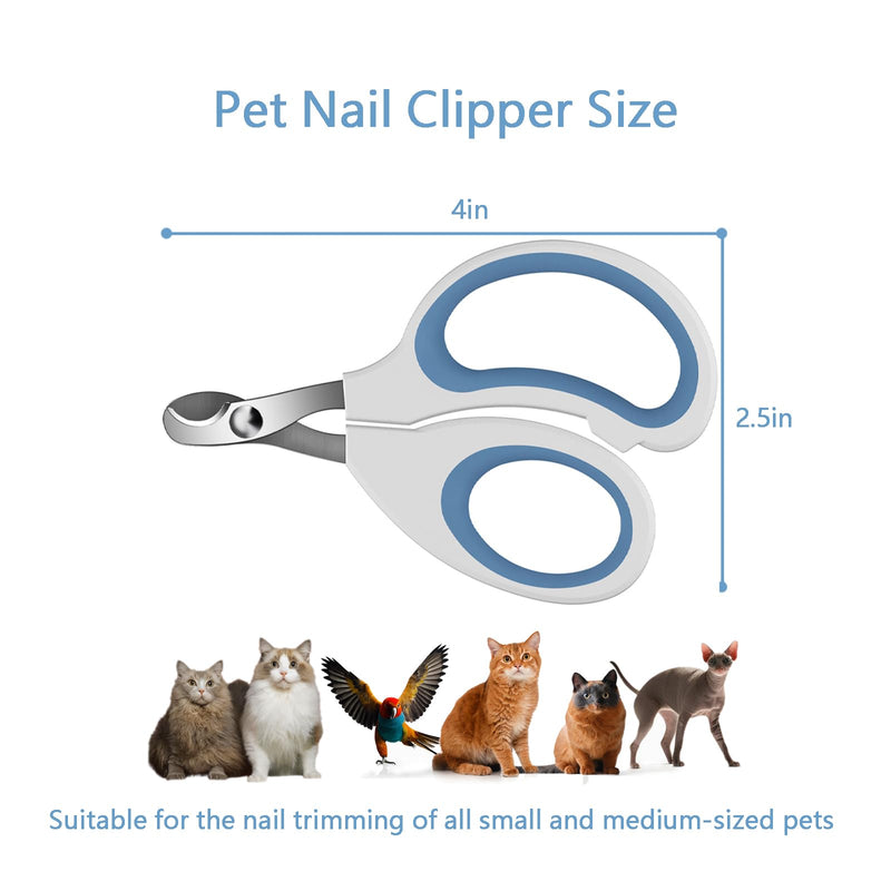 Cats & Dogs Pets Nail Clippers & Trimmers Rabbit Nail Clippers cat Nail Clippers for Indoor Cats cat Claw Clippers with Safety Guard Professional Grooming Tool for Cat Kitten Small Blue - PawsPlanet Australia