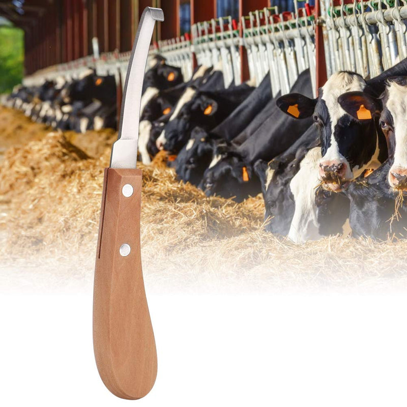 Straight Cutting Tools Shape Hoof Trimming Knife, Carbon Steel Hoof Knife for Horses, Goats, Cattle (Straight Right Hand)