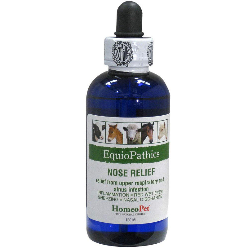 HomeoVet EquioPathics Nose Relief Drops, Natural Respiratory Medicine for Large Animals, 120 Milliliters