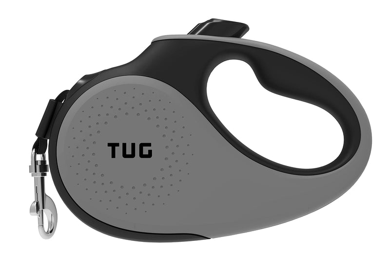 TUG 360° Tangle-Free Retractable Dog Leash with Waste Bag Dispenser (Small, Grey) Small