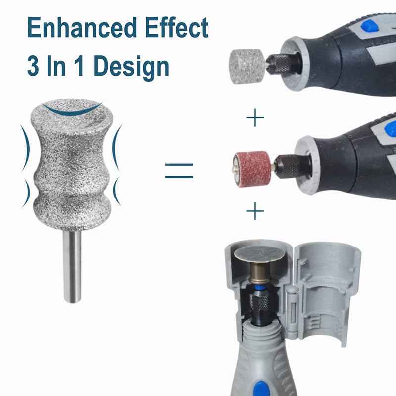 Diamond Dog Nail Grinder Attachment Bit for Dremel - 1/8" Rotary Nail Grinder Bit for Large Medium Small Dogs Nail Cares (B Model B - PawsPlanet Australia