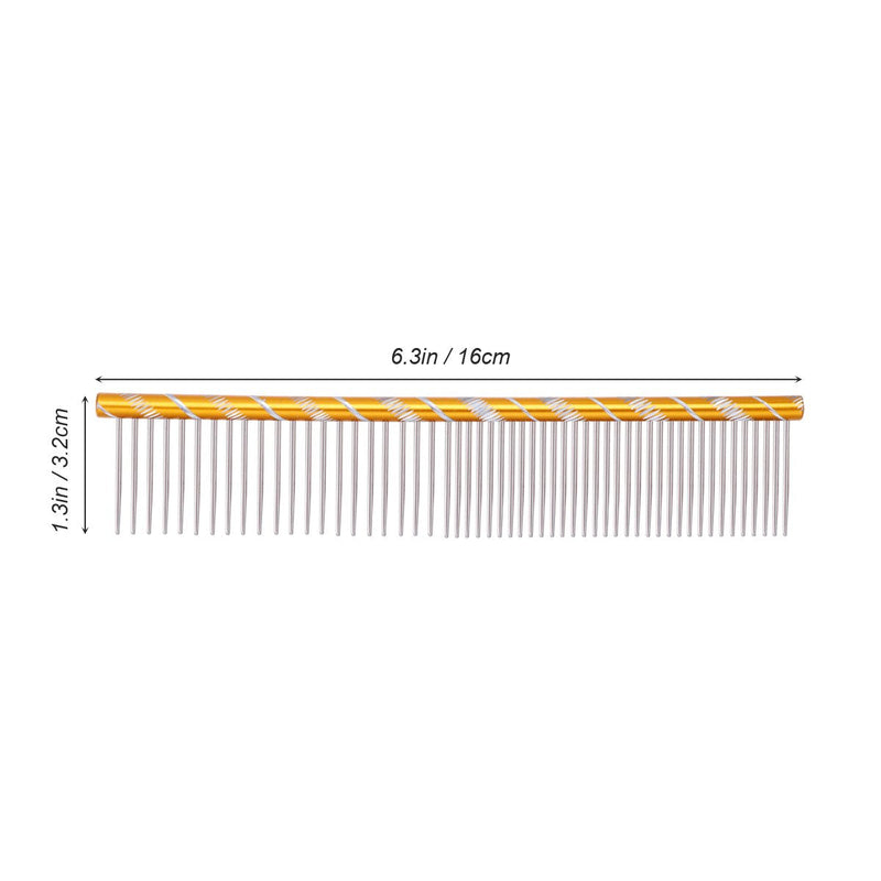 Combs for Grooming - Combs with Rounded Ends Stainless Steel Teeth Pet Comb Grooming Comb Cat Comb Metal Comb for Removing Tangles and Knots - PawsPlanet Australia