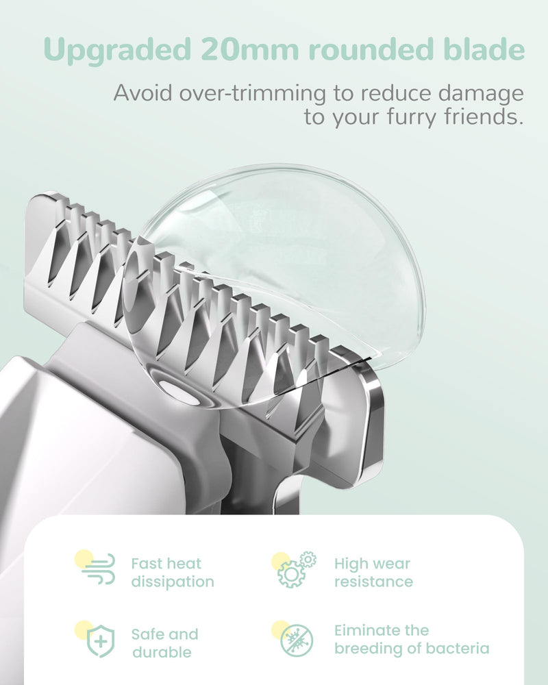 Dog Paw Trimmer, Quiet 35dB Pet Clippers, 2-Speed Rechargeable Grooming Tool for Dogs & Cats,Safe Hair Trimmer for Paws, Eyes, Ears, Face & Rear - PawsPlanet Australia