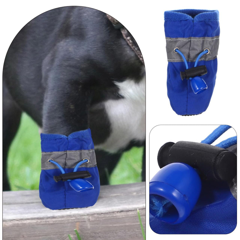 iplusmile Waterproof Dog Boots 4 Pcs Set for Small to Medium Dogs Size Xs Anti-Slip Outdoor Pet Shoes Protecting Paws from Water Dirt and Rough Surfaces Easy on/Off Blue - PawsPlanet Australia