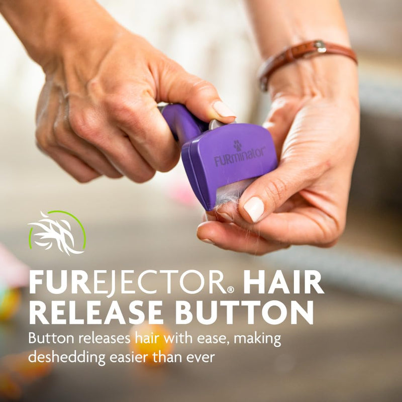 FURminator deShedding Tool For Medium/Large Cats, Short Hair, Removes Loose Hair From Shedding Large - PawsPlanet Australia