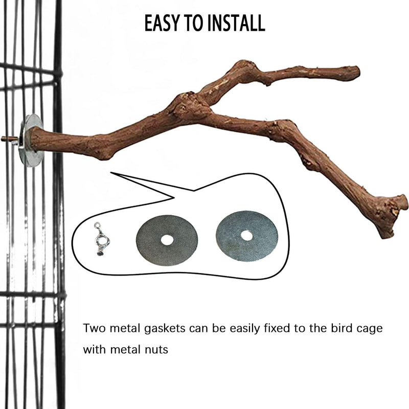 PINVNBY Bird Perches for Cage,3Pcs Parrot Perches Natural Grape Wood Birdcage Stands Pole 4Pcs Birds Toys Ball for Parakeet Lovebirds Budgies Cockatiels Finches 【3 PCS】 - PawsPlanet Australia
