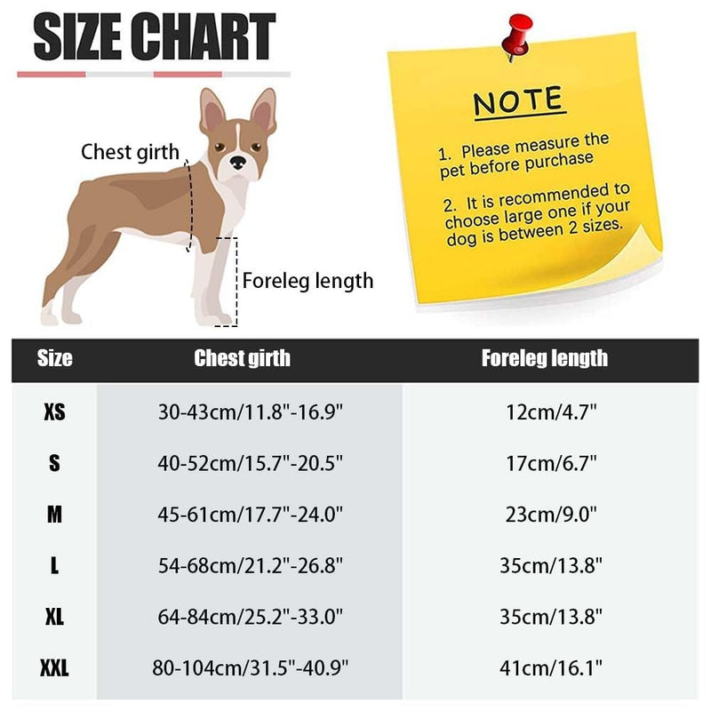 DONGKER Dogs Anti-licking Protection Sleeve, Dog Surgery Recovery Sleeves With Magic Stickers for Pet Front Leg Injury Recover Sprains XL