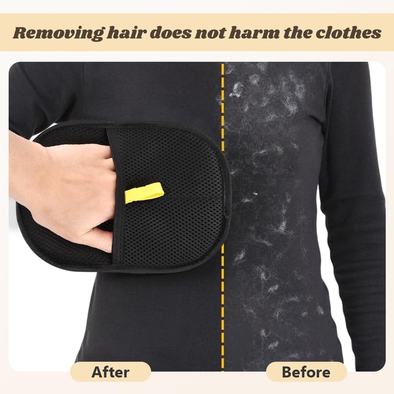 Kakalote 2pcs Pet Grooming Gloves, Pet Hair Remover Tool Cat & Dog Grooming Gloves for Shedding, Washing, Deshedding(Black) Black - PawsPlanet Australia