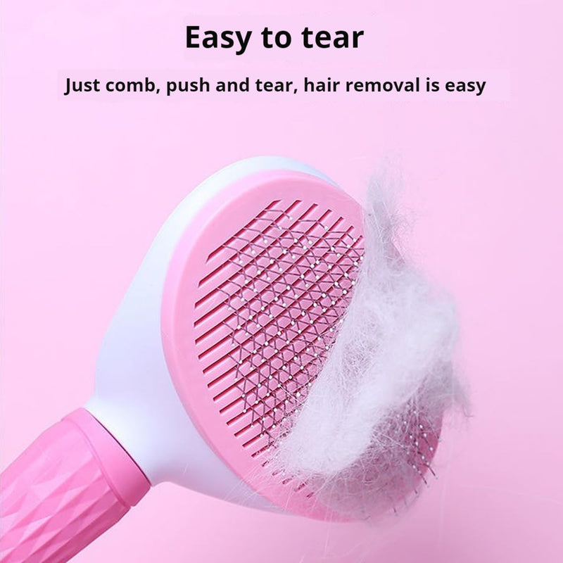 Pet Cat Brushes for Indoor Cats and Cat Nail Clipper Set, Kitten Pet Dog Cat Nail Trimmer for Indoor Cat Hair Brush for Shedding, Cat Claw Trimmer, Kitten Brush Pink - PawsPlanet Australia