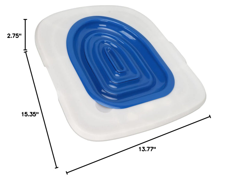 Cat Toilet Training Kit, Universal Reusable Cat Toilet Trainer for Pet Cleaning Litter Boxes (White Tray, 1 Blue Inner Support) - PawsPlanet Australia