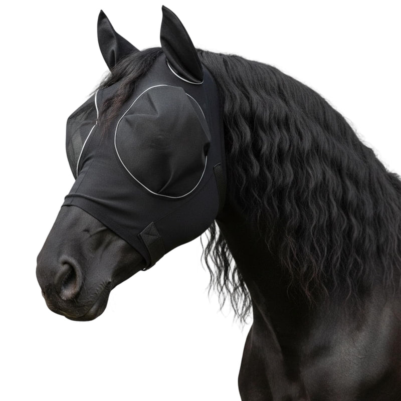 Fly Mask for Horses, Fly Masks for Horses Protection During Summer Turnout, Trail Riding in Bug-Prone Areas, Lycra Fabric with 40 Mesh Count K080 Screen for Enhanced Airflow