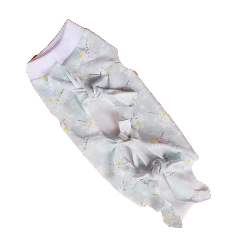 Qcwwy Surgical Recovery Suit for Cats with Adjustable Straps, Breathable Fabric, Cute Strap Design for Weaning, Postoperative Recovery Clothes for Cats (S) Blue Flower S