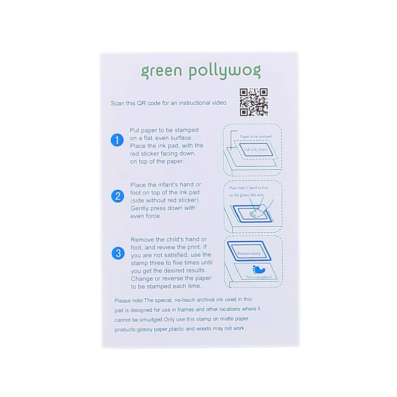 Green Pollywog | Extra-Large Clean Touch Inkless Ink Pad for Pets | Paw/Nose Prints for Dogs & Cats Non-Toxic | Paw Print Stamp Kit | Dog Paw Print Kit | Cat Footprint Keepsake (1-Pack) Paw Print Stamp Kit (Pack of 1) - PawsPlanet Australia