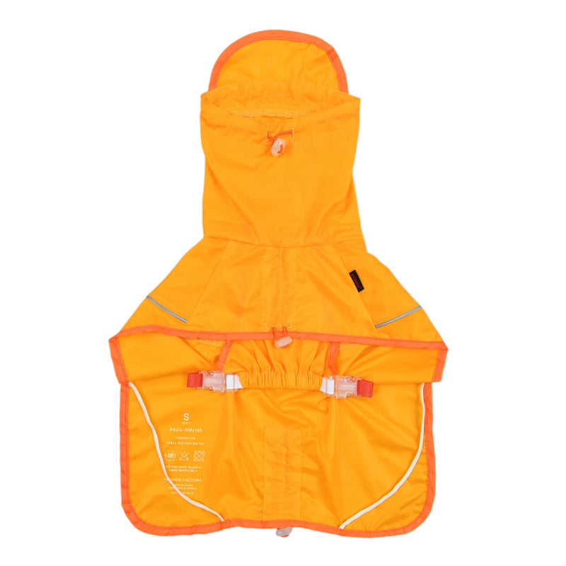 Puppia Rainlite Dog Poncho Hooded Waterproof Adjustable Lightweight Rain Jacket Poncho for Small and Medium Dogs, Yellow, XX-Large