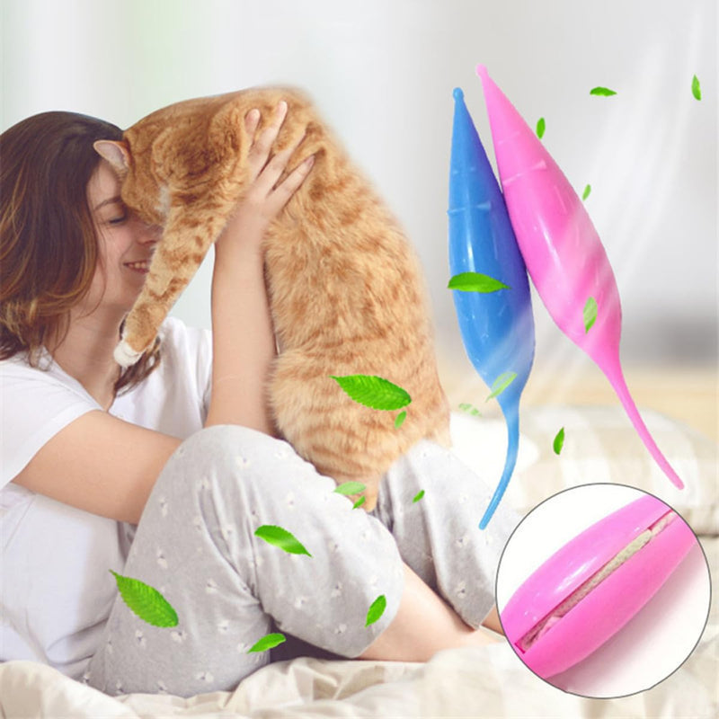 BESTYASH Dental Care Stick for Cats and Kittens, Catnip Chew Toy in Mouse Shape Made of Silicone, Suitable for Chewing and Playing, for Dental Cleaning and Entertainment