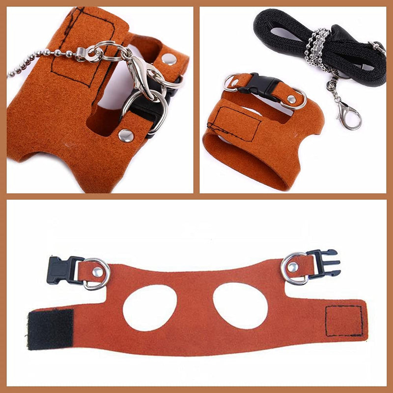 3 Pack Squirrel Harness and Leash Set - Adjustable Traction Rope Strap Anti-Biting Chain,Small Animal Training Walking Vest Leash for Squirrel Gerbil Chinchilla Rat (3 Pack (S/M/L),Brown) 3 Pack (S/M/L) Brown - PawsPlanet Australia