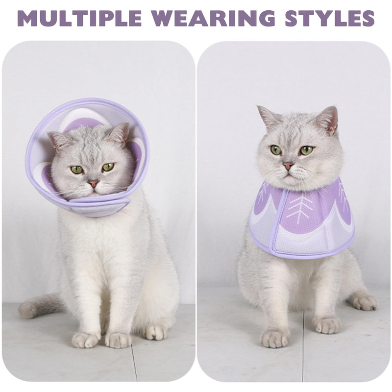 Cat Cone Soft Mesh, Cat Cone Collar Soft Adjustable, Recovery Collars for Dogs, Cat Cones to Stop Licking, Cat Recovery Collar for Rehabilitation Wound Healing