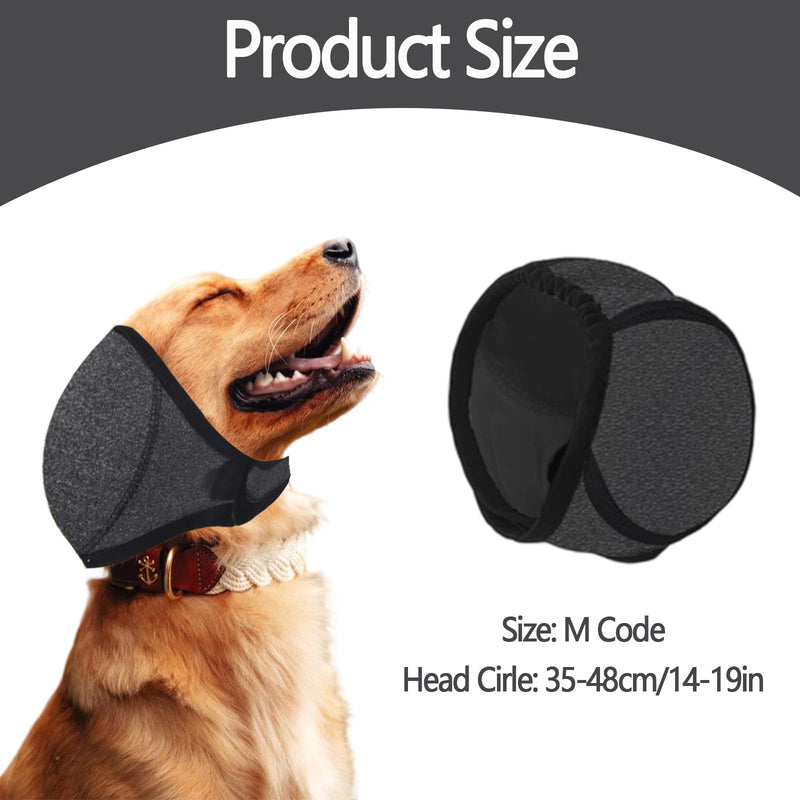 1Pc Dog Ear Protectors, Comfort Dog Snood, Waterproof Adjustable Ear Wrap for Dogs for Anxiety Relief,Swimming,Grooming Pet Cats and Dogs Ear Protector
