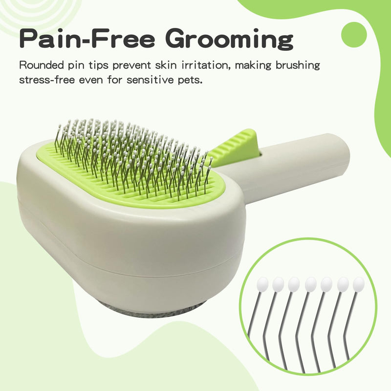 Double Sided Pet Grooming Brush for Dogs and Cats - Gentle Deshedding Tool for Long/Short Hair, Massage & Hair Removal - Indoor Grooming, Outdoor Use & Travel Friendly - PawsPlanet Australia