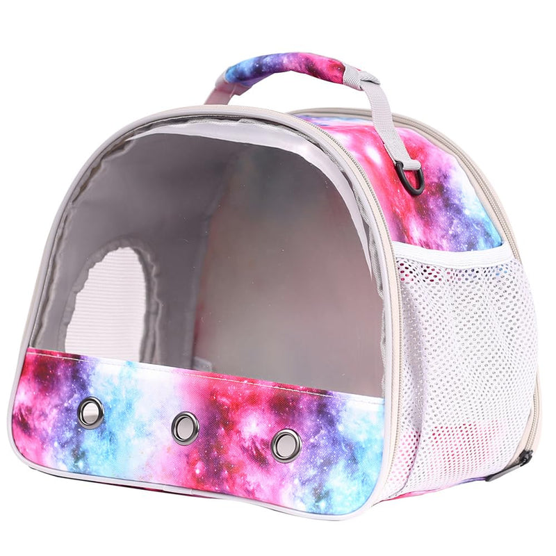 Guinea Pig Carrier Cage for 2, Bearded Dragon Travel Carrier for Small Animal Hamster Birds, Portable with Clear Window Transparent View Vet Bag (Carrier - Pink) Carrier - Pink - PawsPlanet Australia