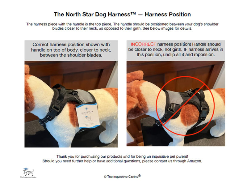 The North Star Dog Harness™ - Comfortable, Fully Adjustable, Designed to Reduce Pulling, Escape Resistant, Durable, fastens Easily and securely. (Grey, Small) - PawsPlanet Australia