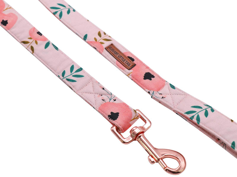 Elegant little tail Dog Leash Heavy Duty Durable & Strong Dog Leash with Comfortable Handle Multipurpose Leashes for Small Medium Large Dogs X-Small (Pack of 1) Pink flower - PawsPlanet Australia