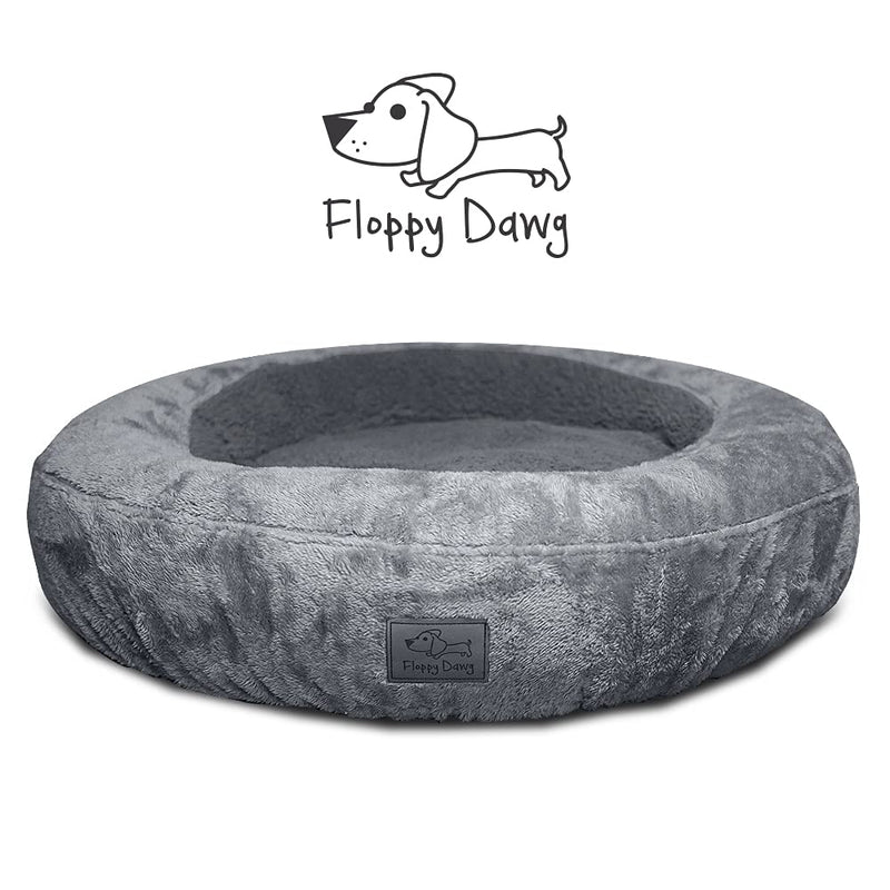 Floppy Dawg Round Bolster Dog Bed Replacement Cover. Fits Best Friends, MixJoy, Focuspet, and PuppBudd, Raised Rim, Pillow Side Models. Machine Washable, Fitted Slip-On. Medium up to 30W. - PawsPlanet Australia