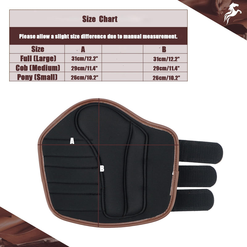 Jeereal Brushing Horse Boots Equine Boots | Protective Gear and Training Equipment | Neoprene,Waterproof Cloth and Genuine Leather Made of (Brown, Cob (Medium)) Cob (Medium) Brown - PawsPlanet Australia