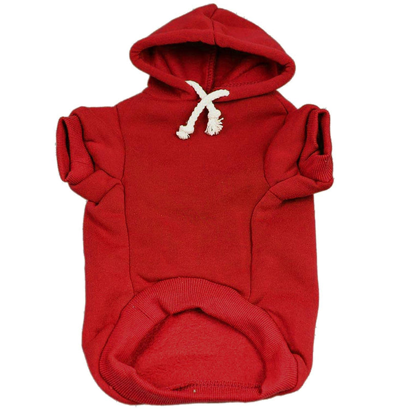 Lifeguard Dog Hoodie Fleece Lined Pullover Sweatshirt with Leash Hole (Red, 2X-Large 53) Red XX-Large (25-35 lbs) - PawsPlanet Australia