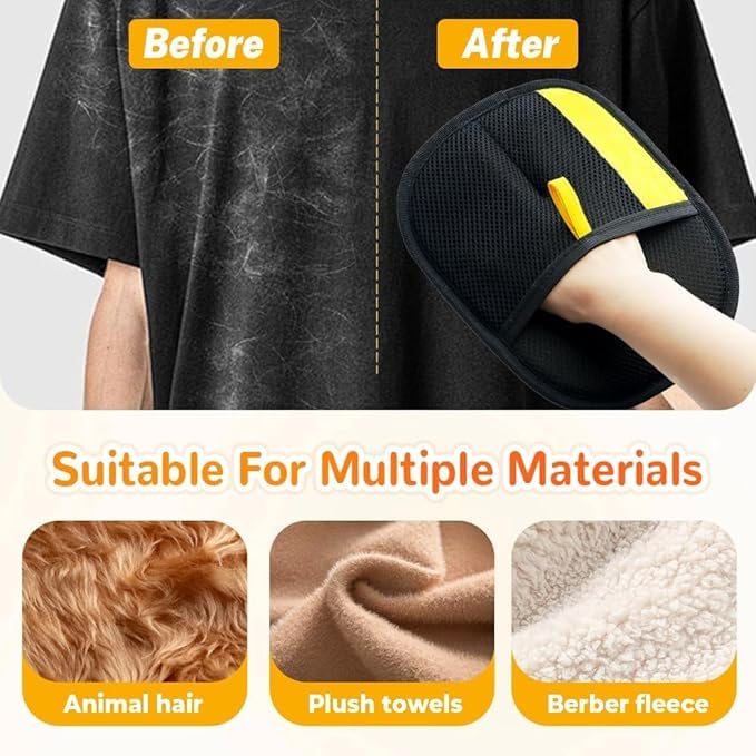(5PCS) Pet Hair Removal Glove for Dogs & Cats, Newly Upgraded Reusable Electrostatic Pet Hair Gloves, Pet Hair Remover Tool for Clothing, Couch, Carpet, Car Seat 5 - PawsPlanet Australia