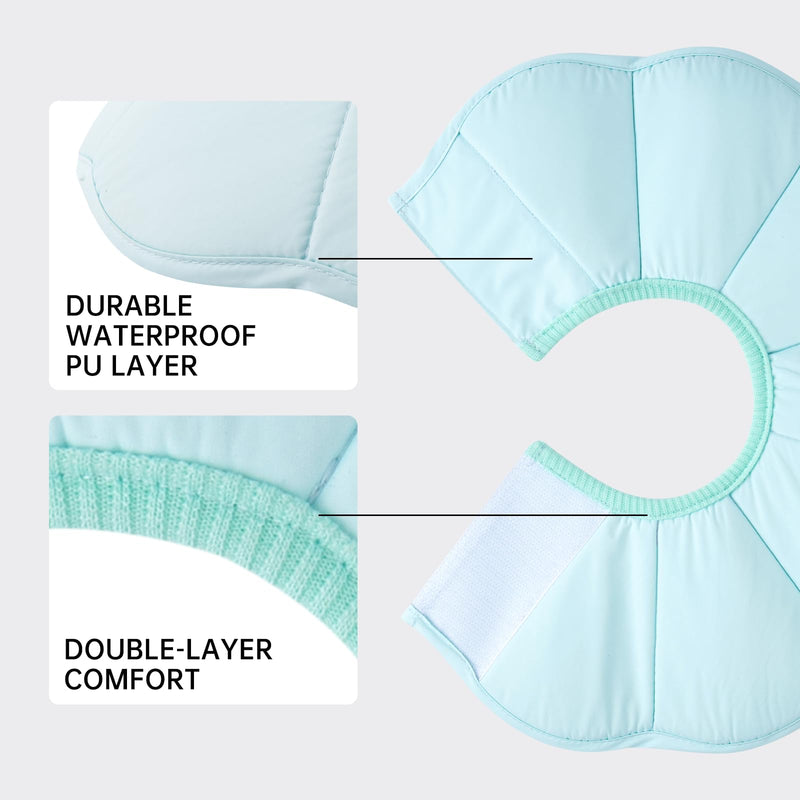 Touchdog Soft Cat Cone Collar, Waterproof Recovery Collar for Cats After Surgery, Lightweight Elizabethan Collar for Kittens, Small to Large (Blue, M) BLUE M-Neck:8.6-10.2"