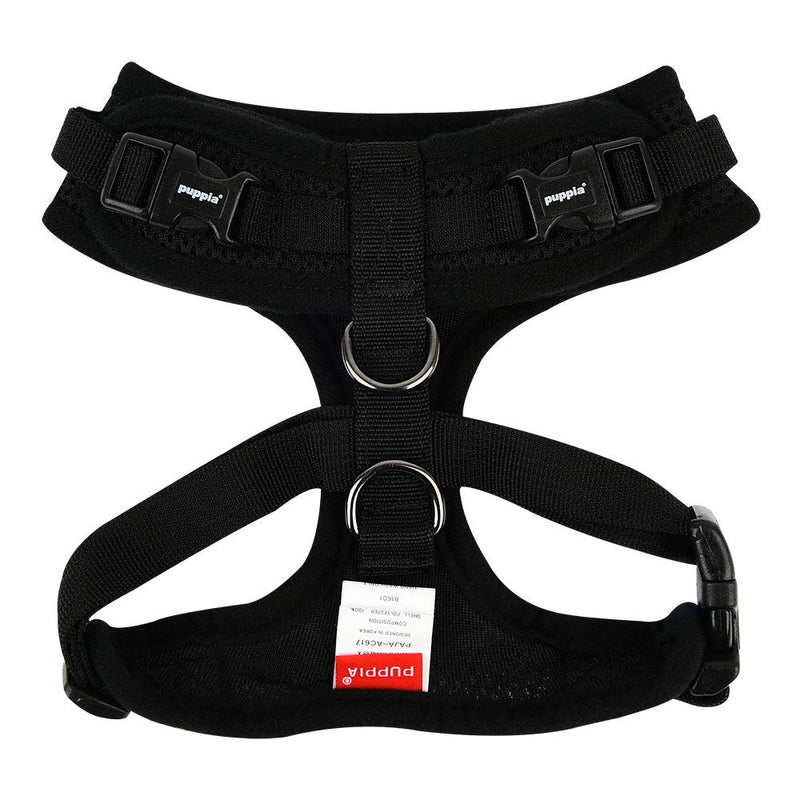 Authentic Puppia RiteFit Harness with Adjustable Neck, Black, Large - PawsPlanet Australia
