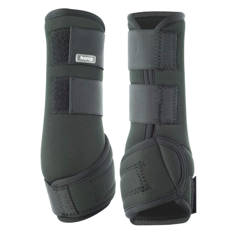 HORZE Brushing Splint Boots for Horses (Pair) - Durable Neoprene, Secure Closure, Lightweight - Black - XL - PawsPlanet Australia