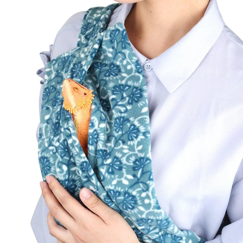 Bearded Dragon Sling Carrier, Breathable Lizard Sling Bag Adjustable Reptile Carrier Bag for Bearded Dragon Guinea Pig Hamster Gecko Ferret