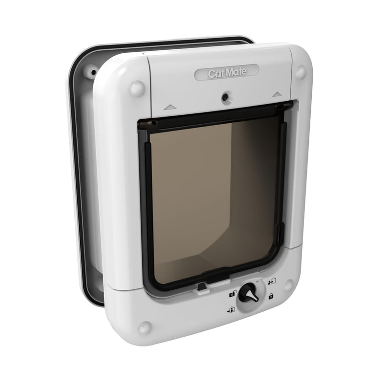Cat Mate Microchip Activated Cat Flap Bundle, Includes Pet Door (360) & Elite Wall Liner (308) - Microchip Entry Control of up to 30 Cats or Small Dogs, Single/Multiple Glazing, UPVC, Walls & Wood - PawsPlanet Australia