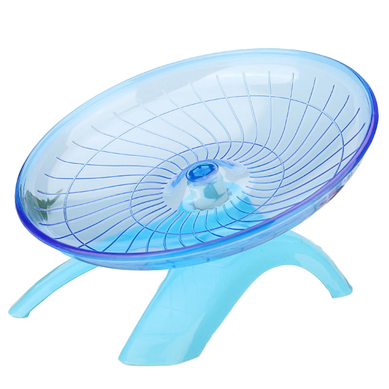 Silent Running Wheel for Small Animals, 12 Inch Flying Saucer Design, Exercise Wheel for Hamsters, Guinea Pigs, Hedgehogs, Blue - PawsPlanet Australia