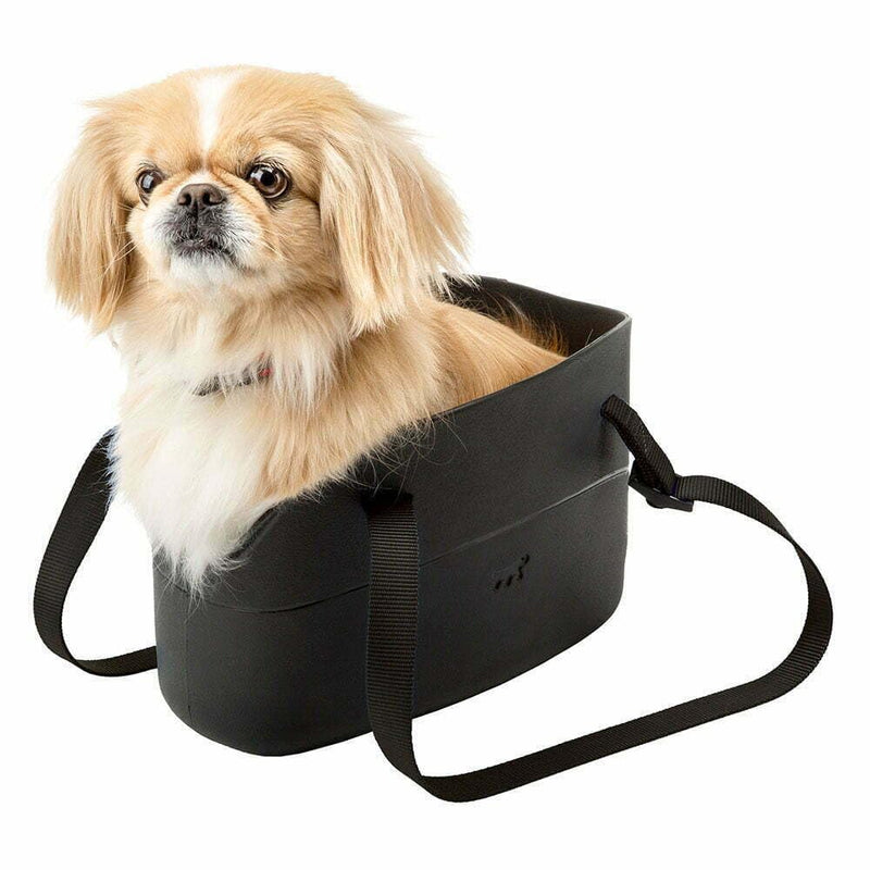 Ferplast Dog Carrier Bag up to 5 kg. Soft Rubber Plastic, Waterproof and Washable Cat Carrier, Adjustable Handles, Safety Strap, 35 x 14 x 22 cm. Dove Gray 35 cm L x 14 cm W x 22 cm H Summer Dove grey - PawsPlanet Australia