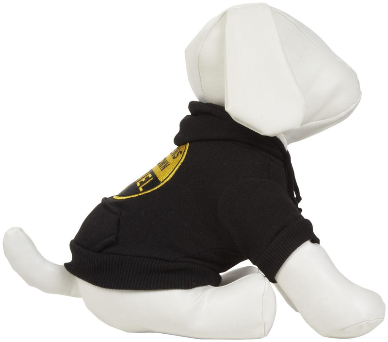 fabdog Midtown Tunnel Dog Hoodie, Black, 10" Length - PawsPlanet Australia