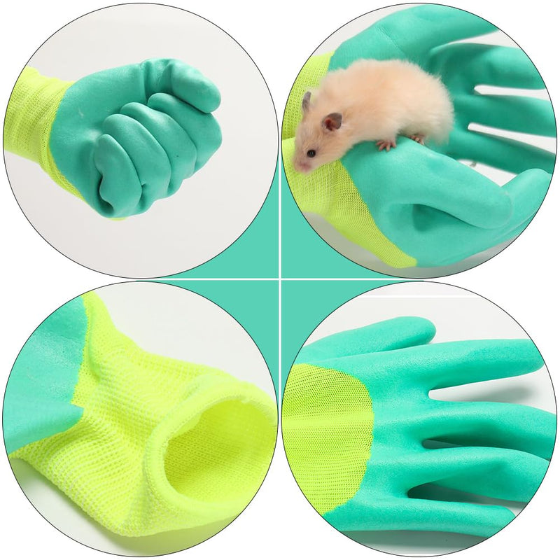 2 Pairs Hamster Gloves, Animals Glove to Handle Hamsters Hamster Bite Gloves Small Animal Handling Gloves Bite Gloves for Hamsters Rubber Pet Cat Gloves - PawsPlanet Australia