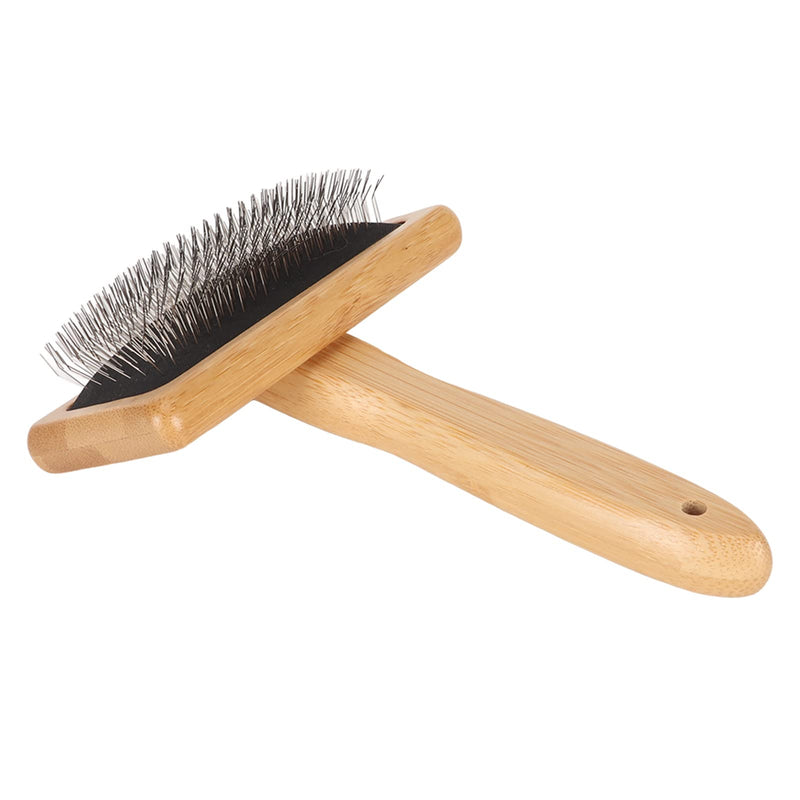 Macrame Slicker Comb, Wool Brush, Pins Bamboo Slicker Carding Rug Comb, Bamboo Cleaning Slicker Brush for Pet Tapestry, Macrame Brush Fur Brushes Wool Carding Brushes (L) L - PawsPlanet Australia
