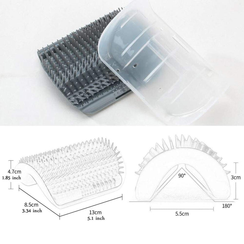 IMISNO Cat Self Groomer Toy Wall Corner Massage Comb Perfect Massager Brush with Catnip (4 PCS Gray) 4GRAY - PawsPlanet Australia