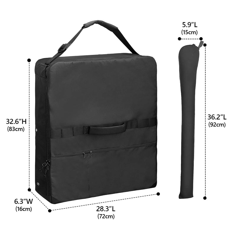 Gasadar Dog Playpen Storage Bag Fits 28.3" L x 6.3" W x 32.6" H Foldable Exercise Pet Playpen Dog Fence Stores 8 Panels and 9 Stakes with Shoulder Pad,Shoulder Strap and Adjustment Buckle Black - PawsPlanet Australia