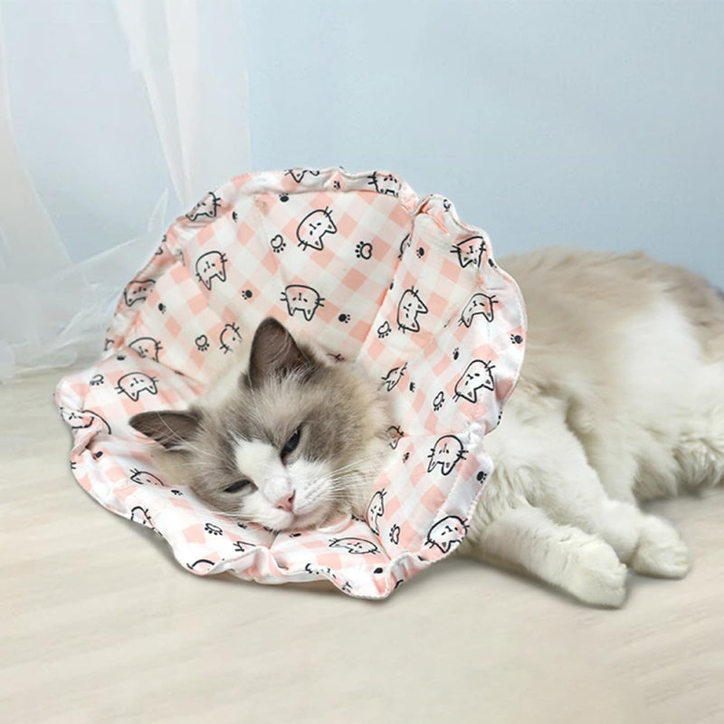 Gatuida Soft Cat Cone Collar, Adjustable with Leak Protection, for Cats After Surgery, Suitable for Indoor Use