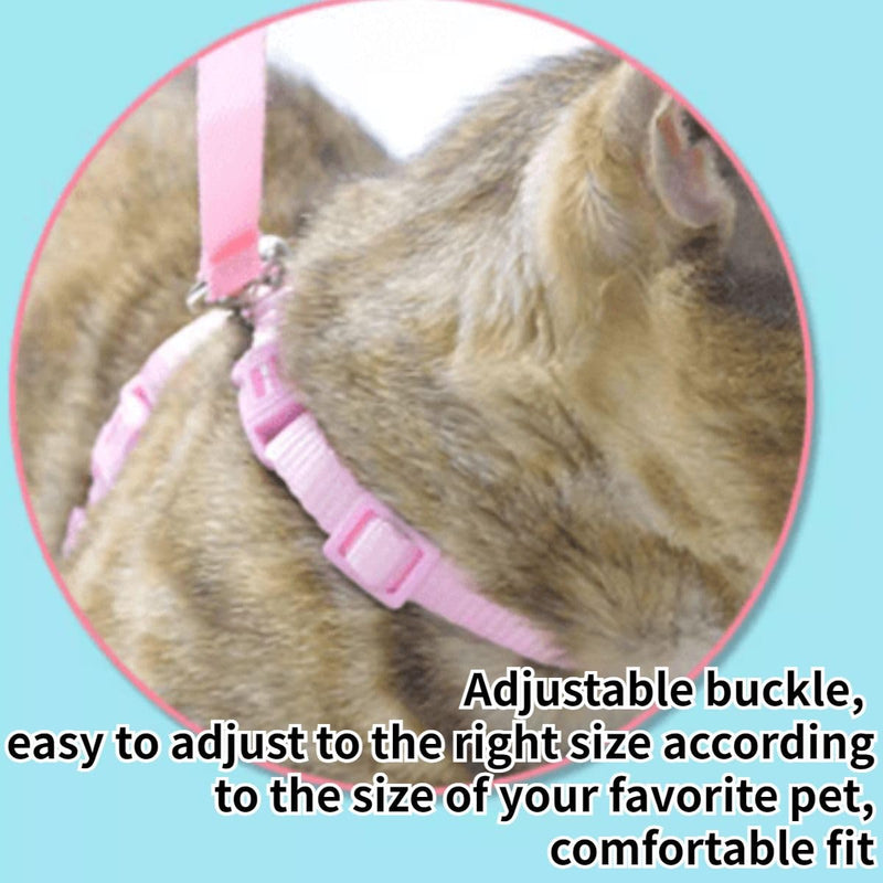 Rabbit Bunny Harness with Leash Adjustable Soft Nylon Harness Rabbit Vest Harness Lead Leash Pink Blue Lead Leash All Season for Small Animals (Blue,S) S - PawsPlanet Australia