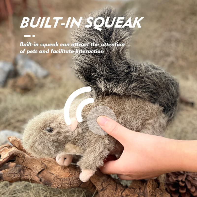 ALL FOR PAWS Squeaky Dog Toys,Animal Plush Dog Toy,Stuffed Dog Toys,Puppy Toys for Teething Small Dogs Classic Squirrel(S) - PawsPlanet Australia