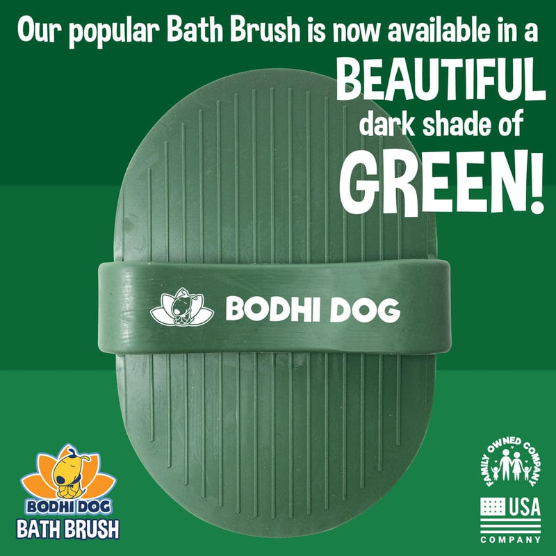 Bodhi Dog Shampoo Brush - Pet Grooming & Bath Supplies for Dogs and Cats - Bath Brush for Long & Short Hair - Premium Scrubber for Shower, Bathing & Massage (One Pack, Dark Green) One Pack - PawsPlanet Australia