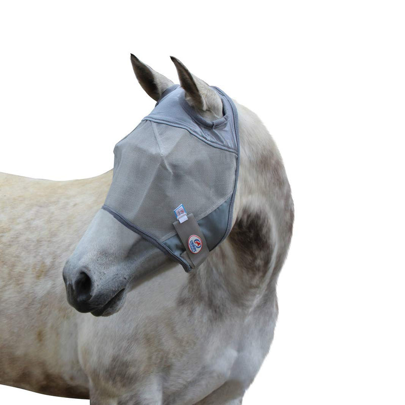 Derby Originals Reflective Mesh Fly Mask with 1 Year Warranty No Ears or Nose Cover Grey Medium (Cob/Arab)
