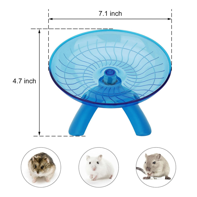 Hamster Wheel Silent Hamster Exercise Wheel Running Spinner Hamster Flying Saucer for Hamsters Gerbils Mice and Other Small Pets (Blue) Blue - PawsPlanet Australia
